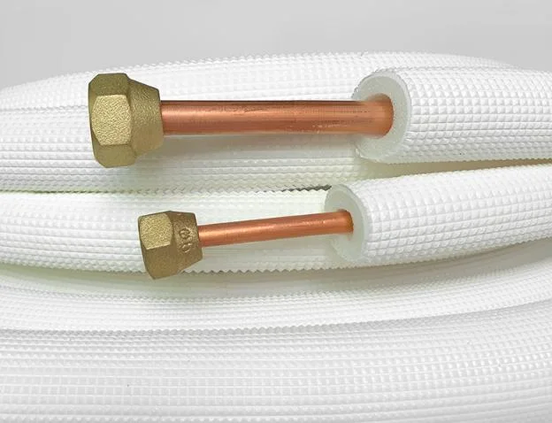 3/4 PE Insulated Copper Pipe for HVAC Single Pipe Air Conditioning PVC Insulation Copper Tube