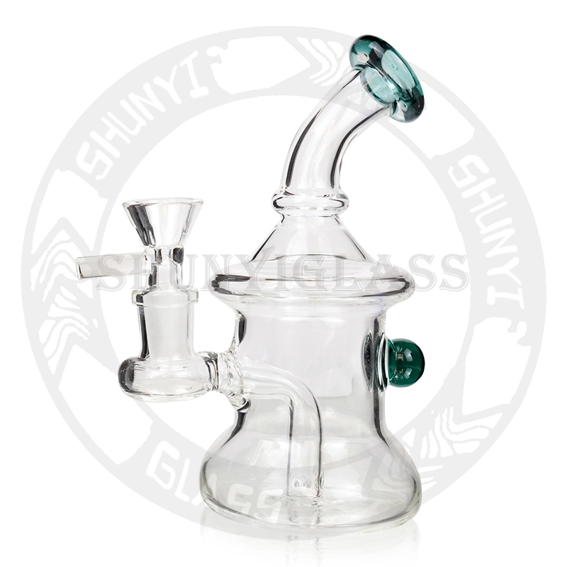 Mini 6&prime; &prime; Mixed Colors Recycler Glass Water Smoking Pipe Smoking DAB Rig Shisha Hookah Tobacco Oil Rig