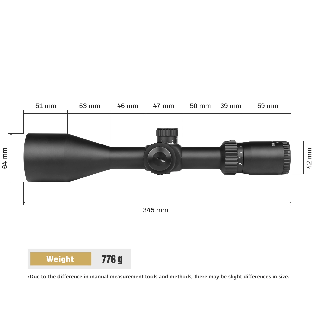 Spina Optics 2-16x56 FFP IR optique SF 56mm de la portée de la vue pour la chasse