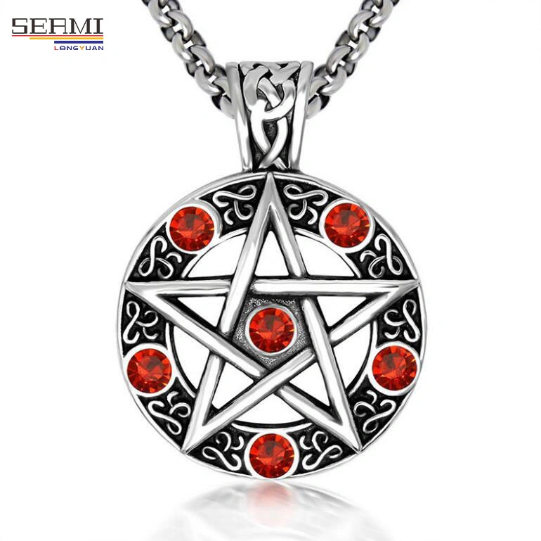 Pentagram Pentacle Five-Pointed Star Pendant Necklace Jewelry