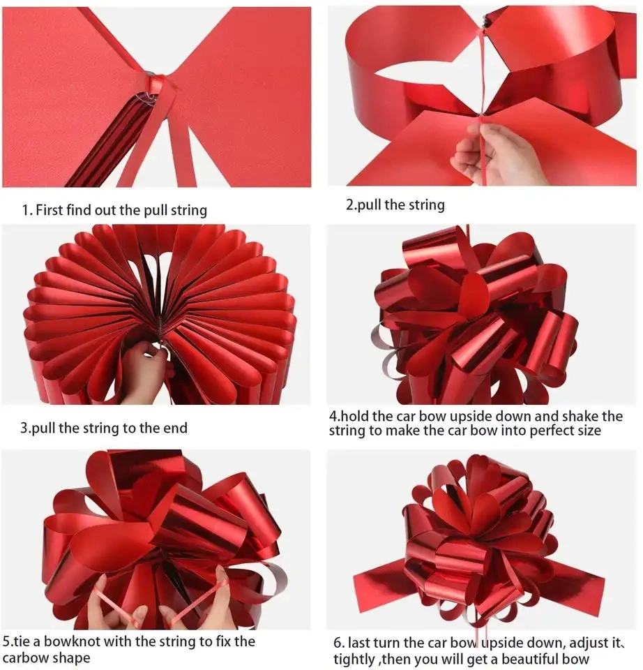 18 Inch Pull Big Bows Large Ribon Bows Pull String Ribbon Bows for Car Decoration