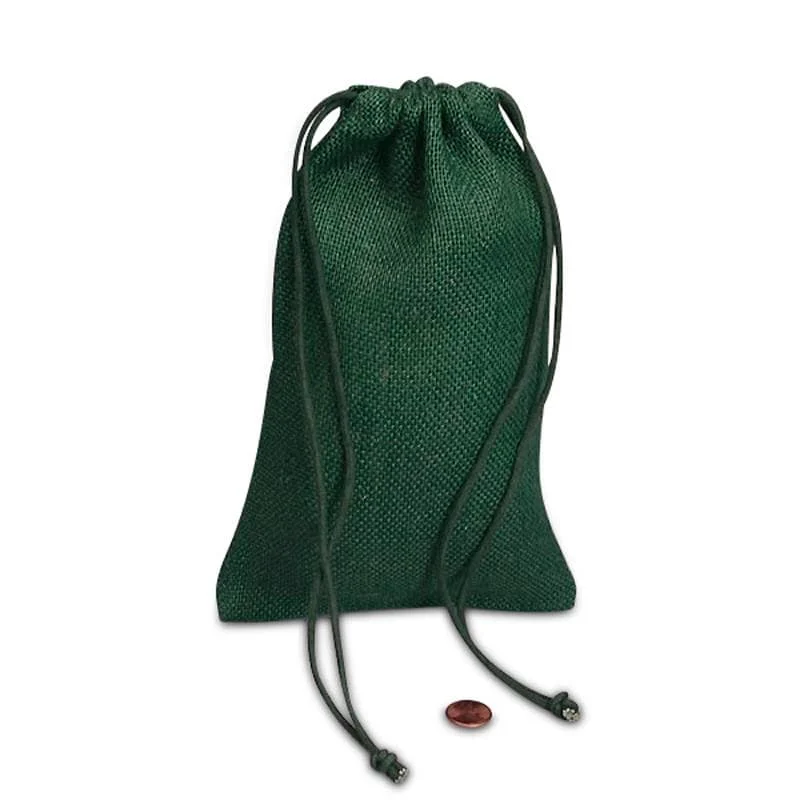 Precioso color verde bosque yute yute Bolsa Bolsa de Café