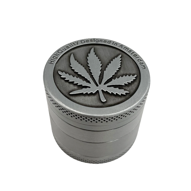 4 Layers Magnetic Smoking Zinc Alloy Custom Logo Herb Grinder Smoking Accessories