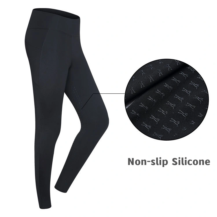 Sy-433 Wholesale/Supplier Custom Riding Pants Women's Equestrian Sportswear Silicone Non-Slip Tights Solid Color Breeches Leggings