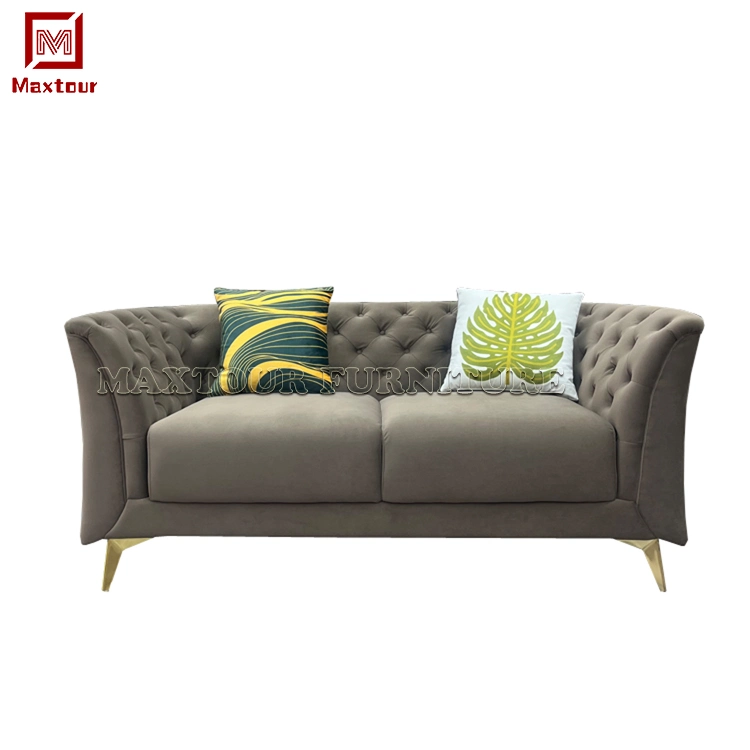 Luxury Chesterfield Button-Tufted Velvet Sofa Home Furniture Modern Living Room Sofa