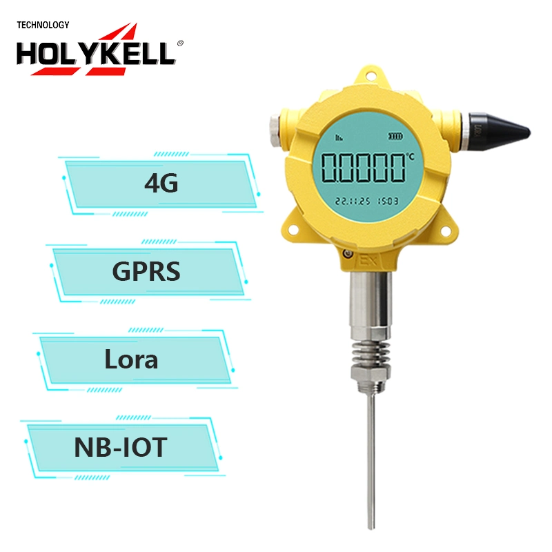 Holykell LCD Display 4G GPRS GSM Nb-Iot Wireless Water Temperature Sensor