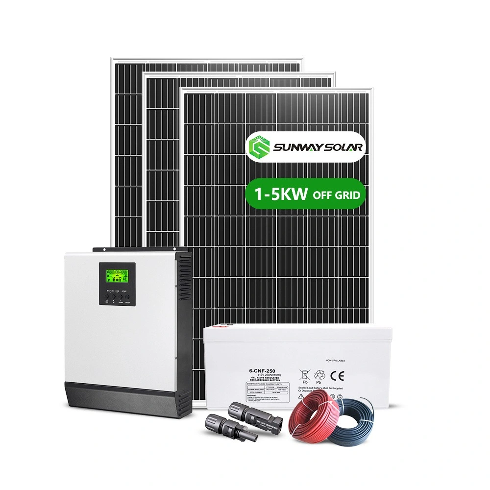 Sistema Solar de Red 1KW 2kW sistema Solar portátil Kit completo