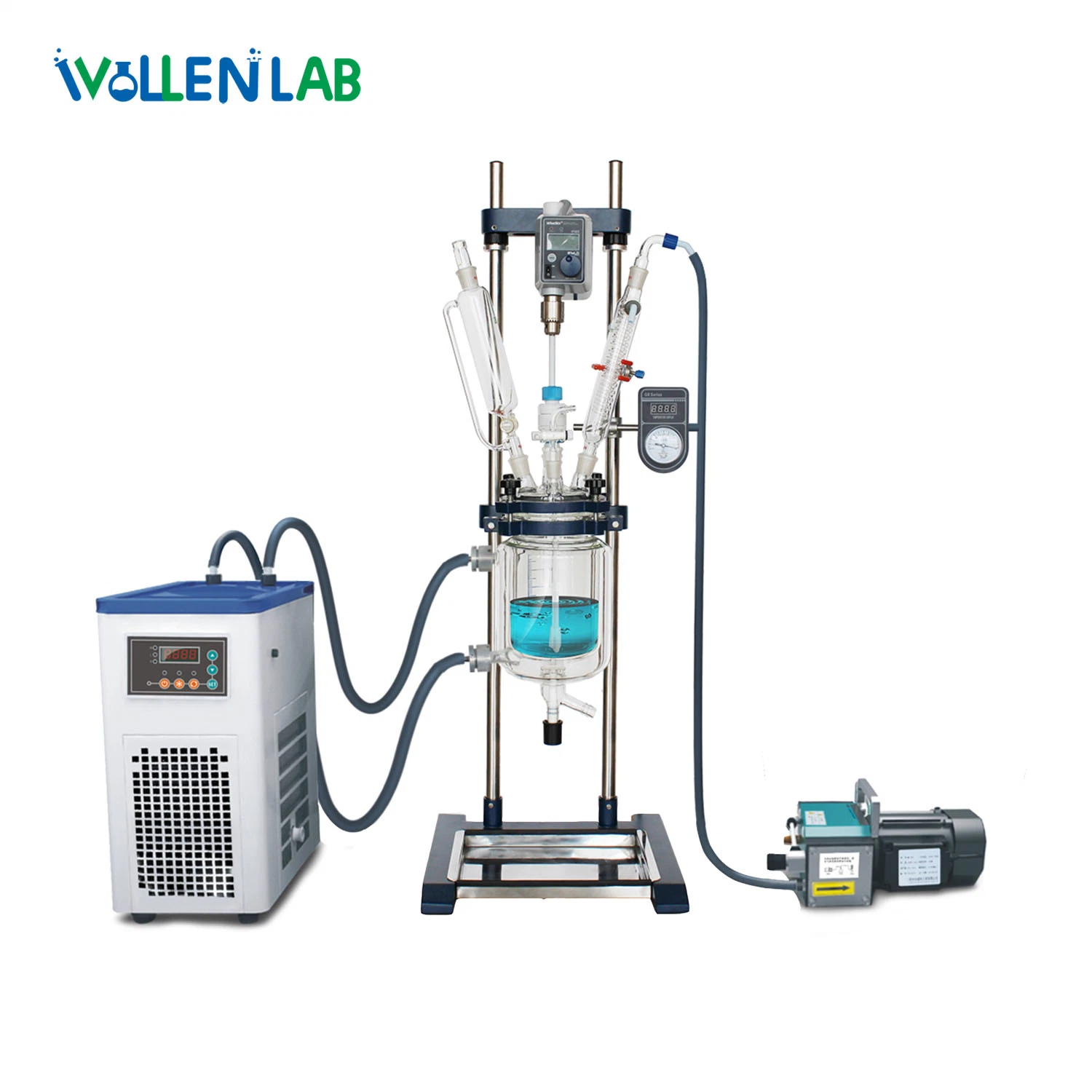 Gr-1 1L High Precision Efficient Digital Display Double Layer Agitator Tank Jacketed Glass Reactor