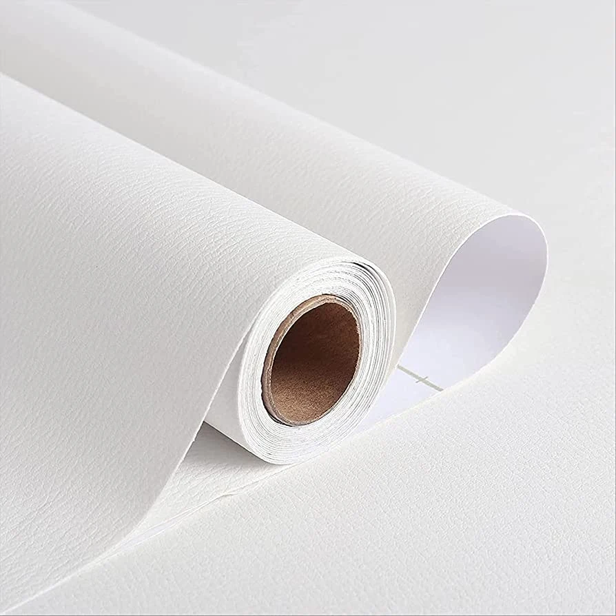 Cuir texture PVC vinyle imprimable blanc blanc vierge vinyle papier peint pour jet d'encre Impression