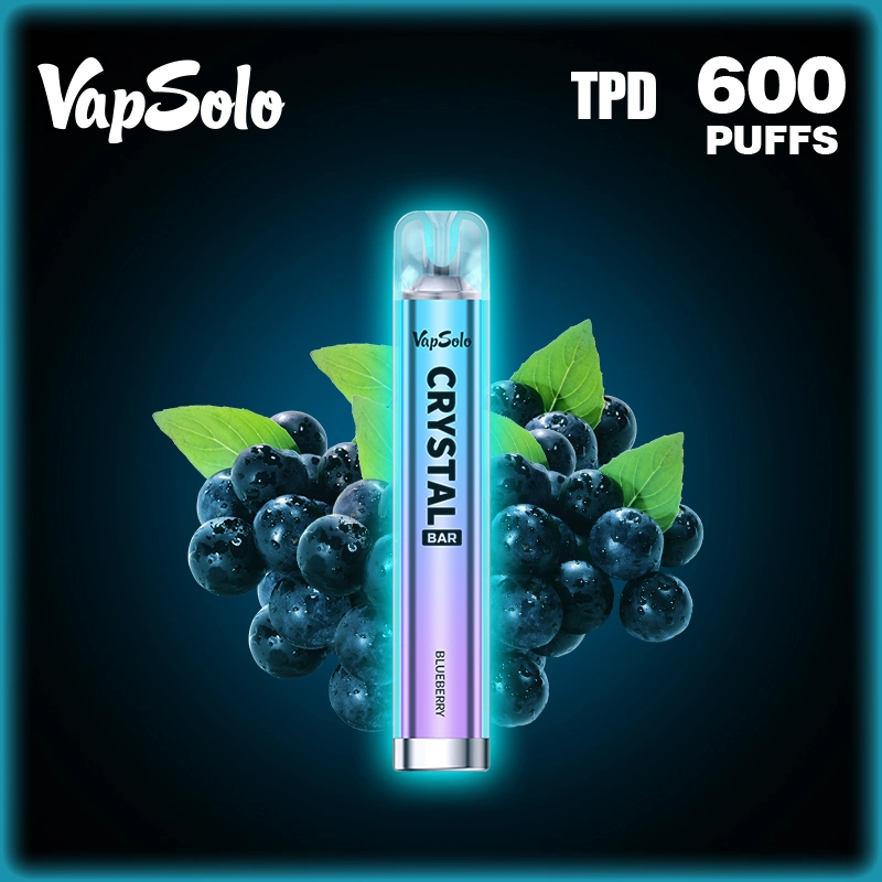 2 ml de jus 20 mg Nictoine LED Light up 600 Puffs Bar Stylo jetable Crystal Vape DPT dispositif jetable une fois perdu Stylo vapeur Mary