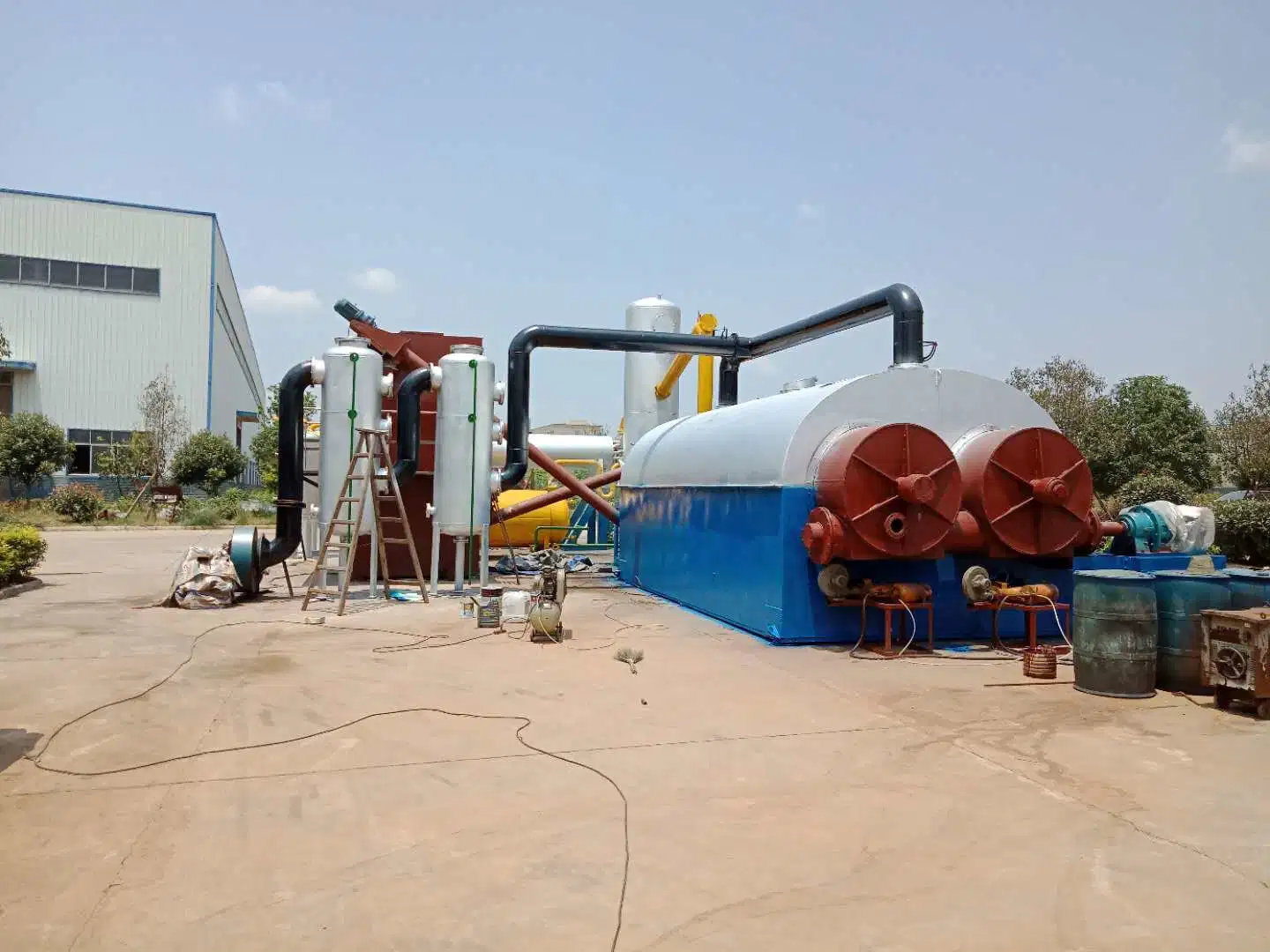 Continuous Mixed Waste Plastic to Fuel Oil Power Generation Recycling Machine