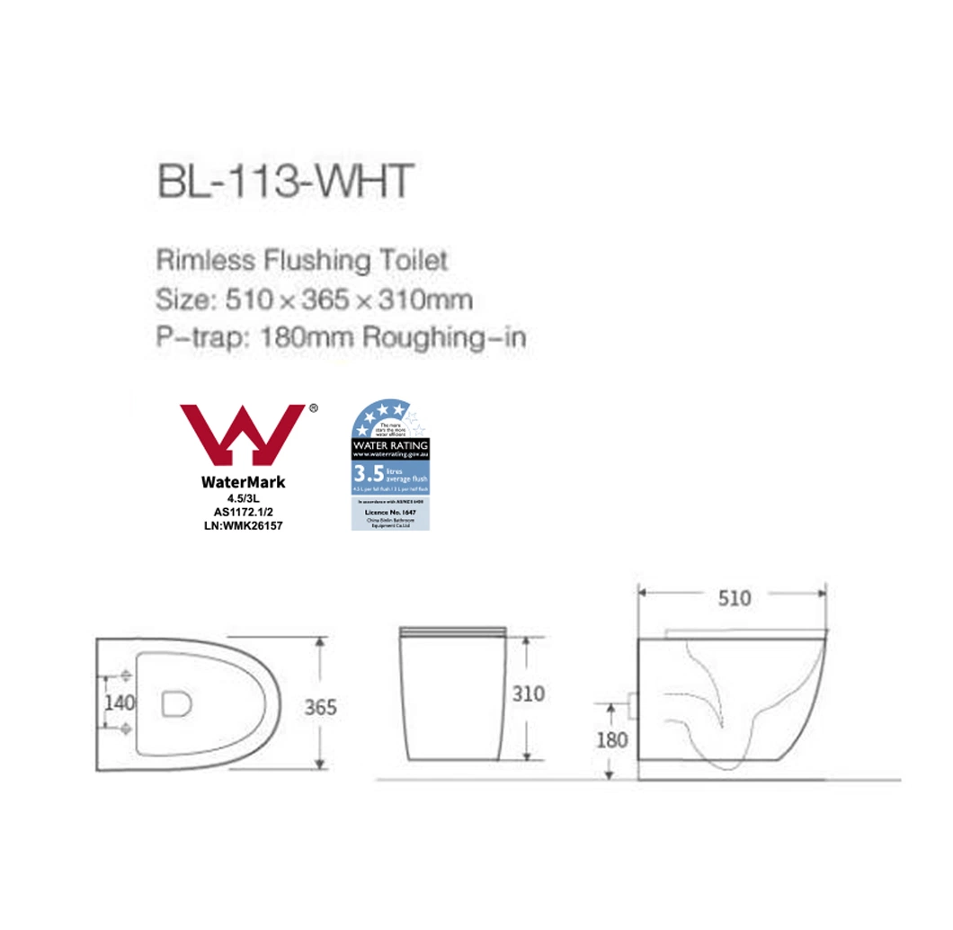 CE Tornado Top Dual Flush Badezimmer Sanitärkeramik Waschungen Wasserzeichen Toilette Spülen