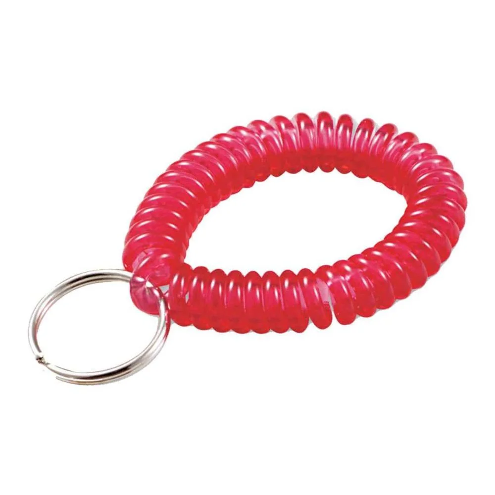 Colorful Flexible Spiral Coil Stretchable Spring Wristband Key Ring for ID Badge Sports