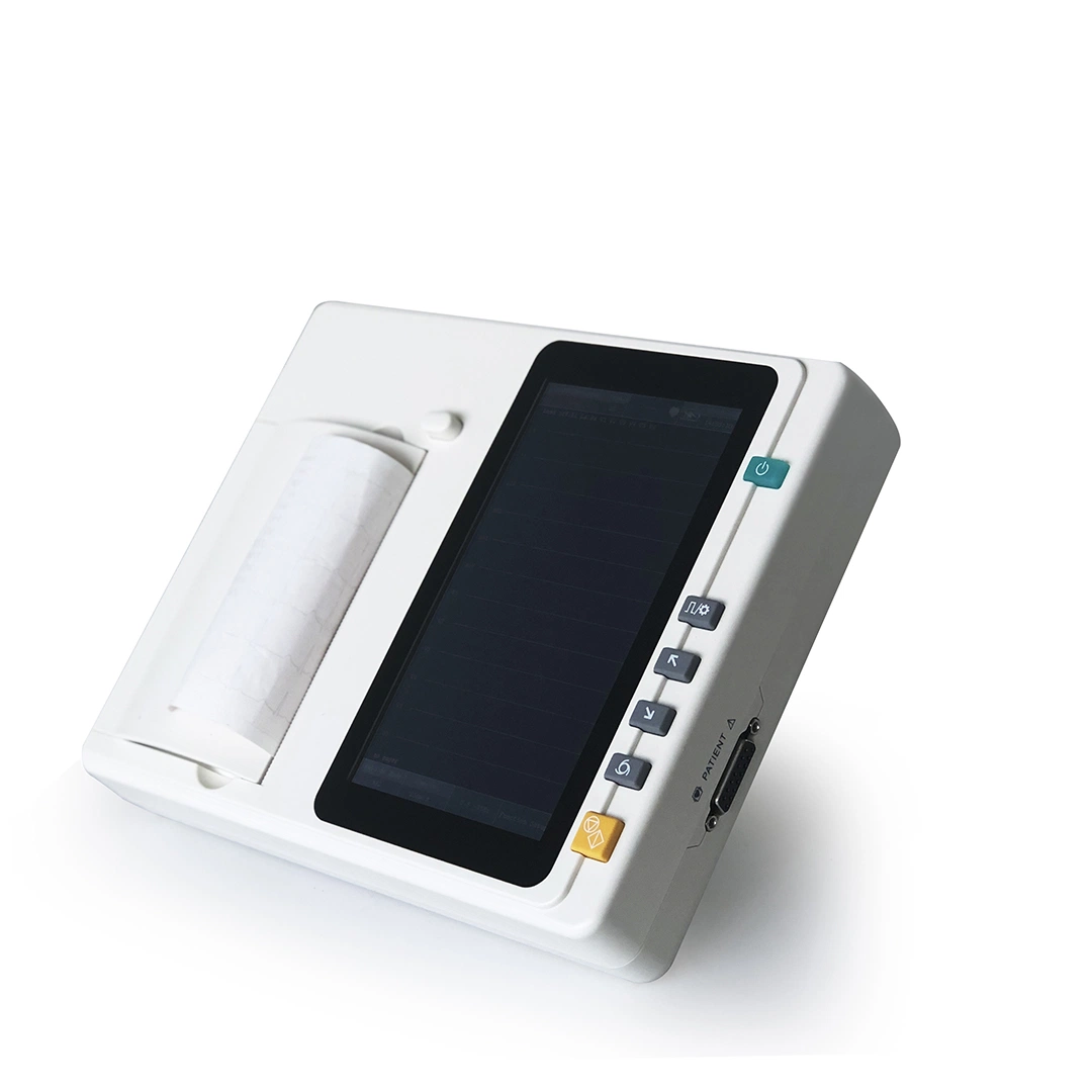 CE &amp; ISO13485 aprobado, equipo de Hospital Digital 3 Canales de la máquina de ECG médica móvil con pantalla táctil