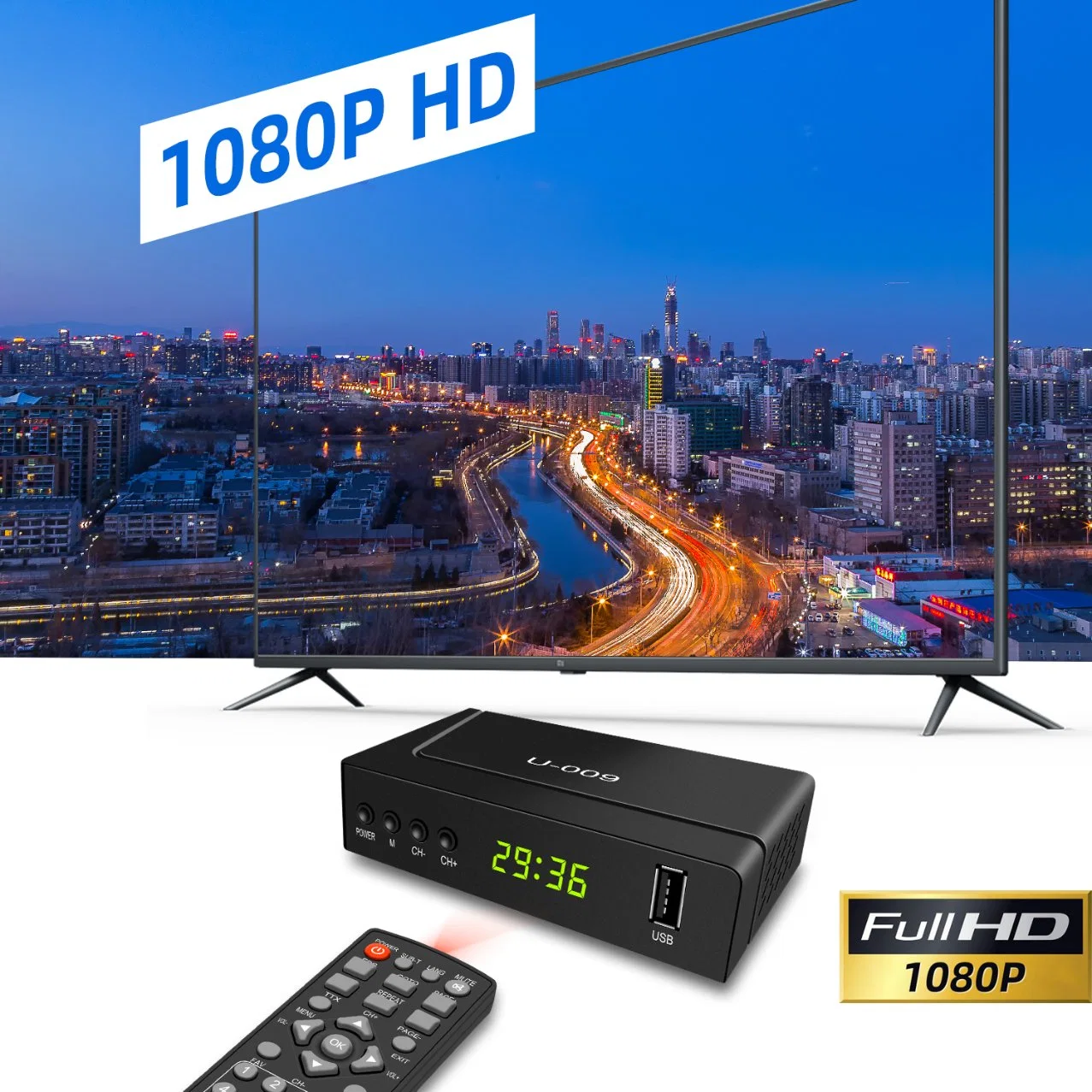 Boîte de TV numérique gratuite prix d'usine 1080P Evinix DVB Indonésie DVB-T2 Youtube IPTV Set Top Box