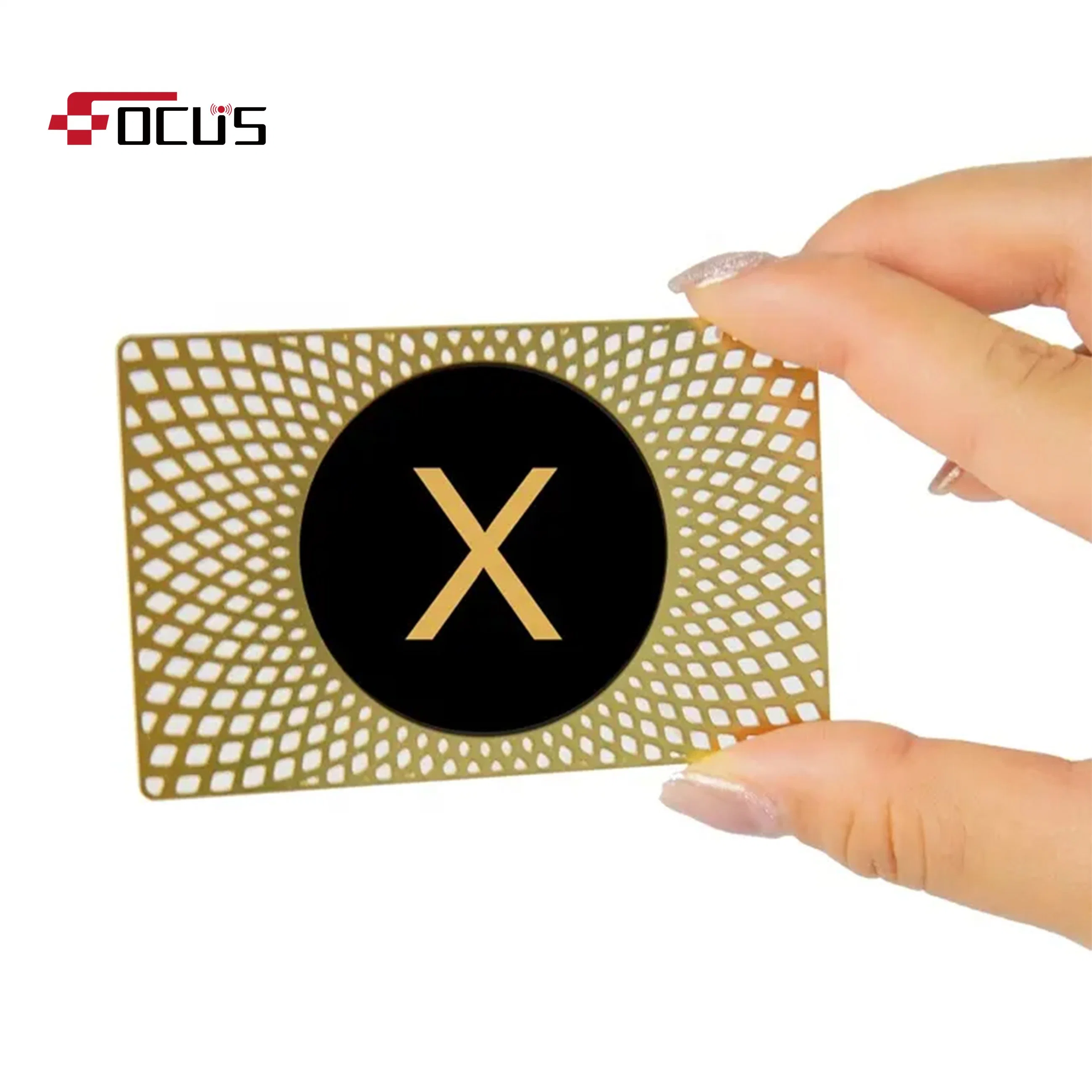 Golden Color Custom RFID Smart Metal Card Metal Black Loyalty Carte