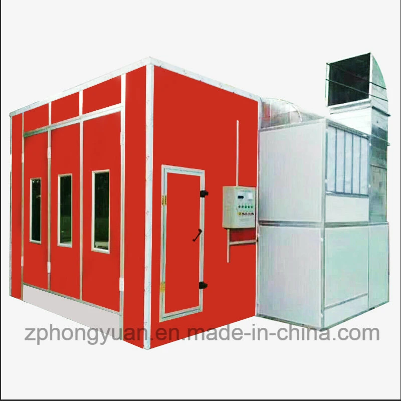 Hongyuan Baking Car Auto Paint Spray Booth Room for Sale with Gas Burner Diesel Waste Oil Burner Infrared Electric Heater and Tire Changer Wheel Balancer