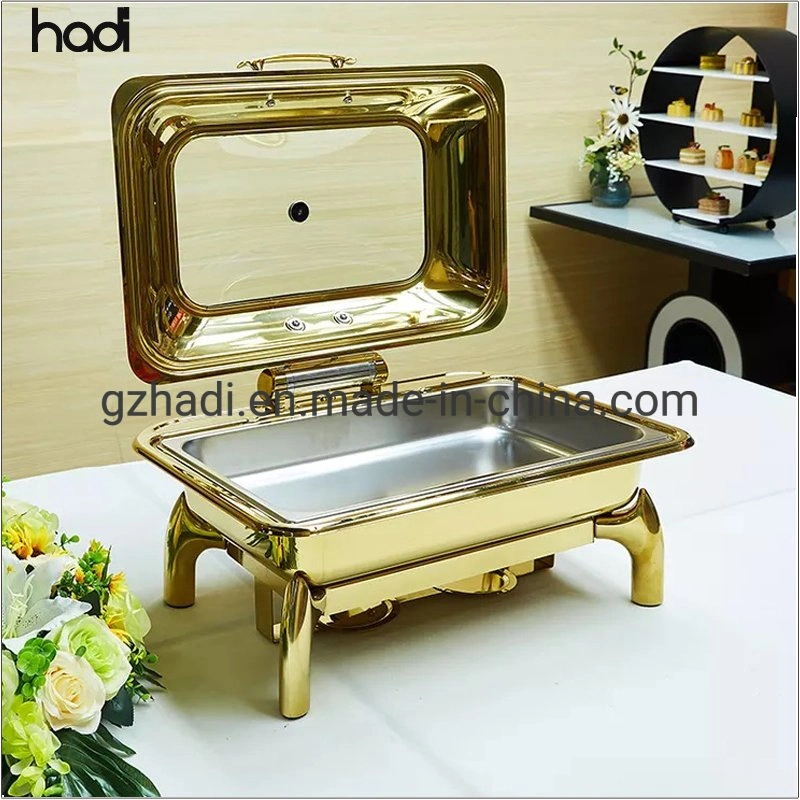 Commercial Kitchen Equipment Prices Wedding Decoration Hot Sale Fast Food Electric Food Warmer Display Buffet Food Warmer 9L Oblong Chafing Dish Set Buffet