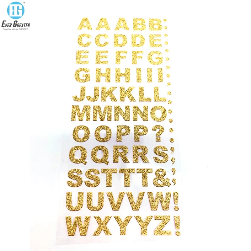 Decorative Glitter Alphaet Letters 3D Sticker