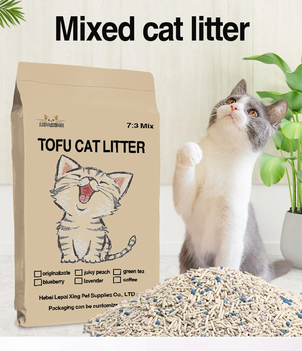 Superior Grade Pea Husk Bentonite Clay Mixed Green Tea Tofu Cat Litter Special for Kitty