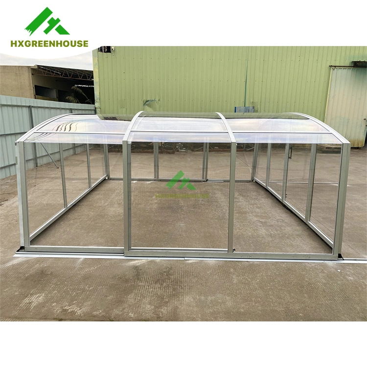 Aluminium Dome Glass Swimming Pool Cover Automatic