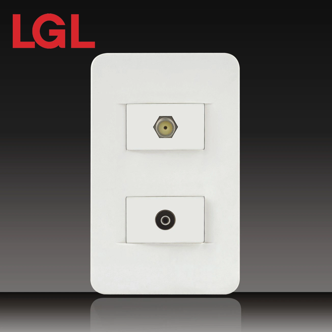 High quality/High cost performance  PC Material 2 Gang Rj11 Telephone Socket (LGL-11-29)