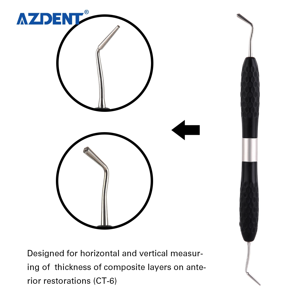 Azdent Dental Implant Resin Filler Aesthetic Restoration Kit Resin Knife Plastic Dresser with Silicone Handle