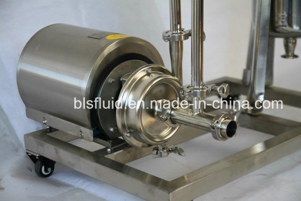 Stainless Steel Sanitary Bag Filter Cart with Sanitary Pump Assembly