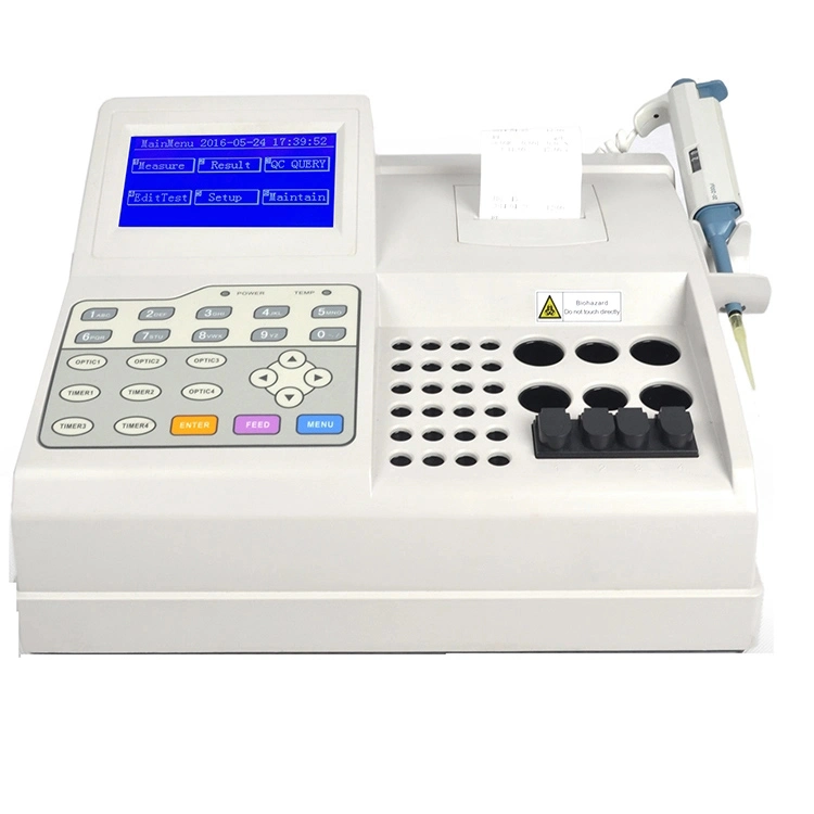 High Accuracy Laboratory Four Channel Blood Coagulation Machine Coagulant Analyzer