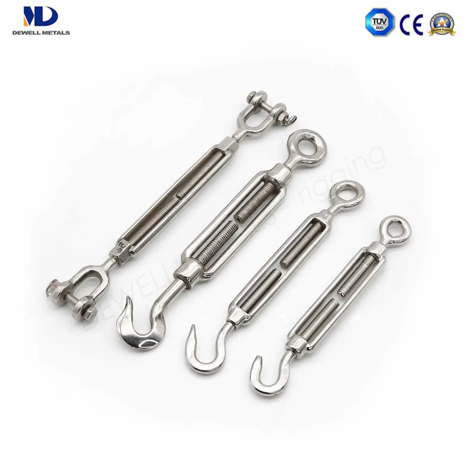 Galv. Drop Forged Carbon Steel DIN1480 Turnbuckles with Hook and Hook