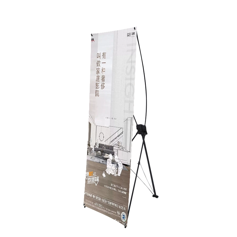 Großhandel/Lieferant Werbung Werbeartikel Messe Display Stand Portable Fiber Voll Schwarzes X-Stand Matte X Banner für Werbung