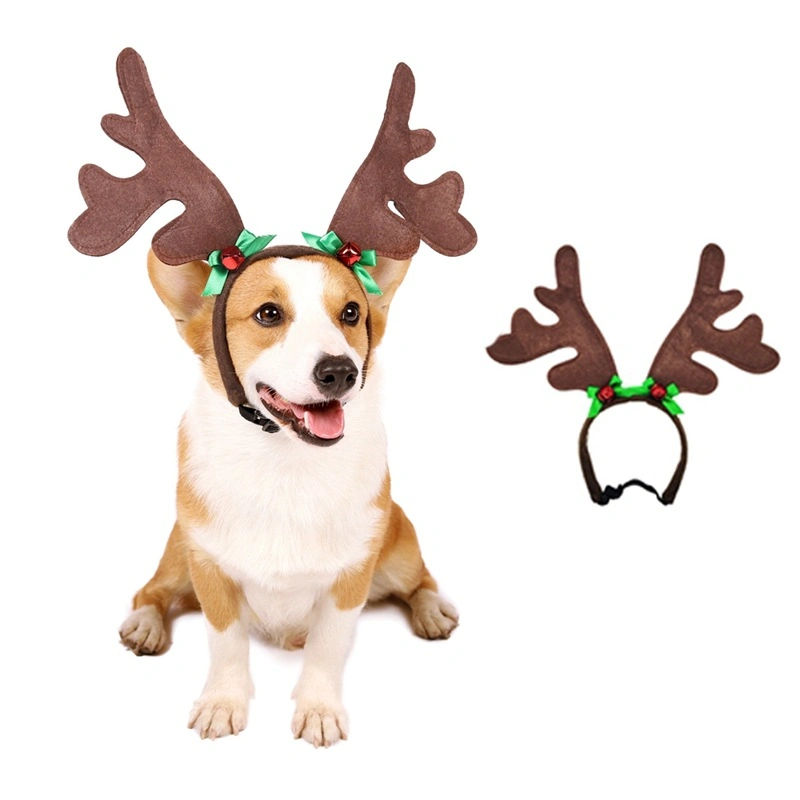 Natal Lenço Pet Acessórios para animais de estimação de renas Headwear ornamentos de cães de Natal