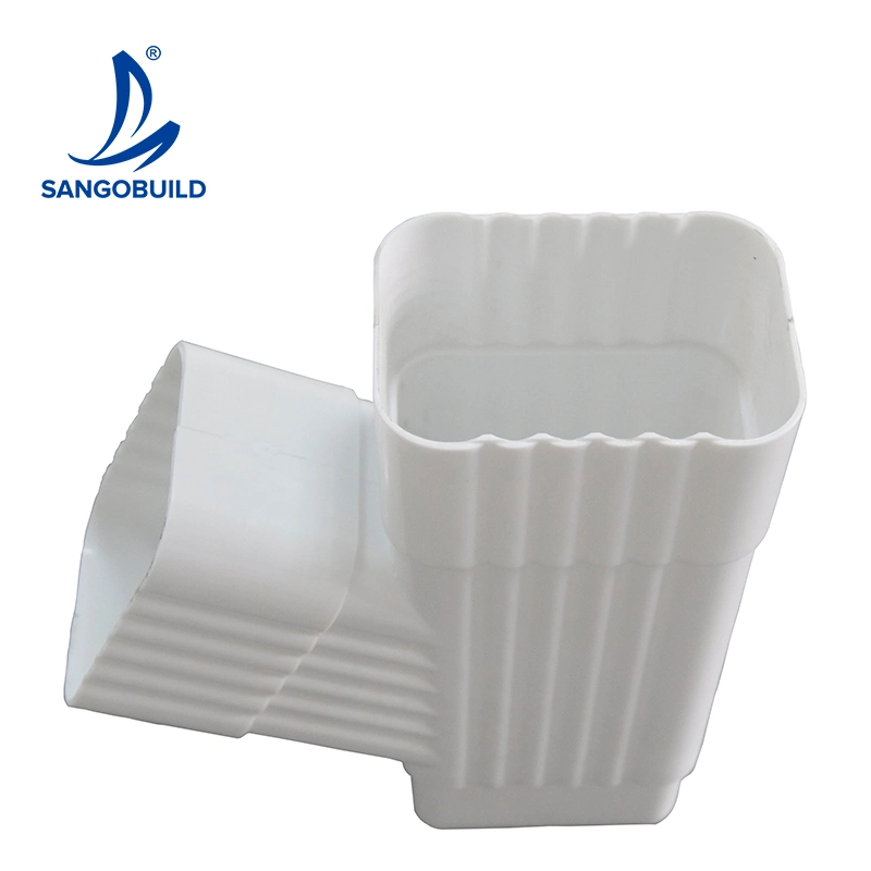 Square PVC Plastic Pipe Roof Rain Gutter Roof Drain Drainage K-Style Roof Drainage System with Leave Cover