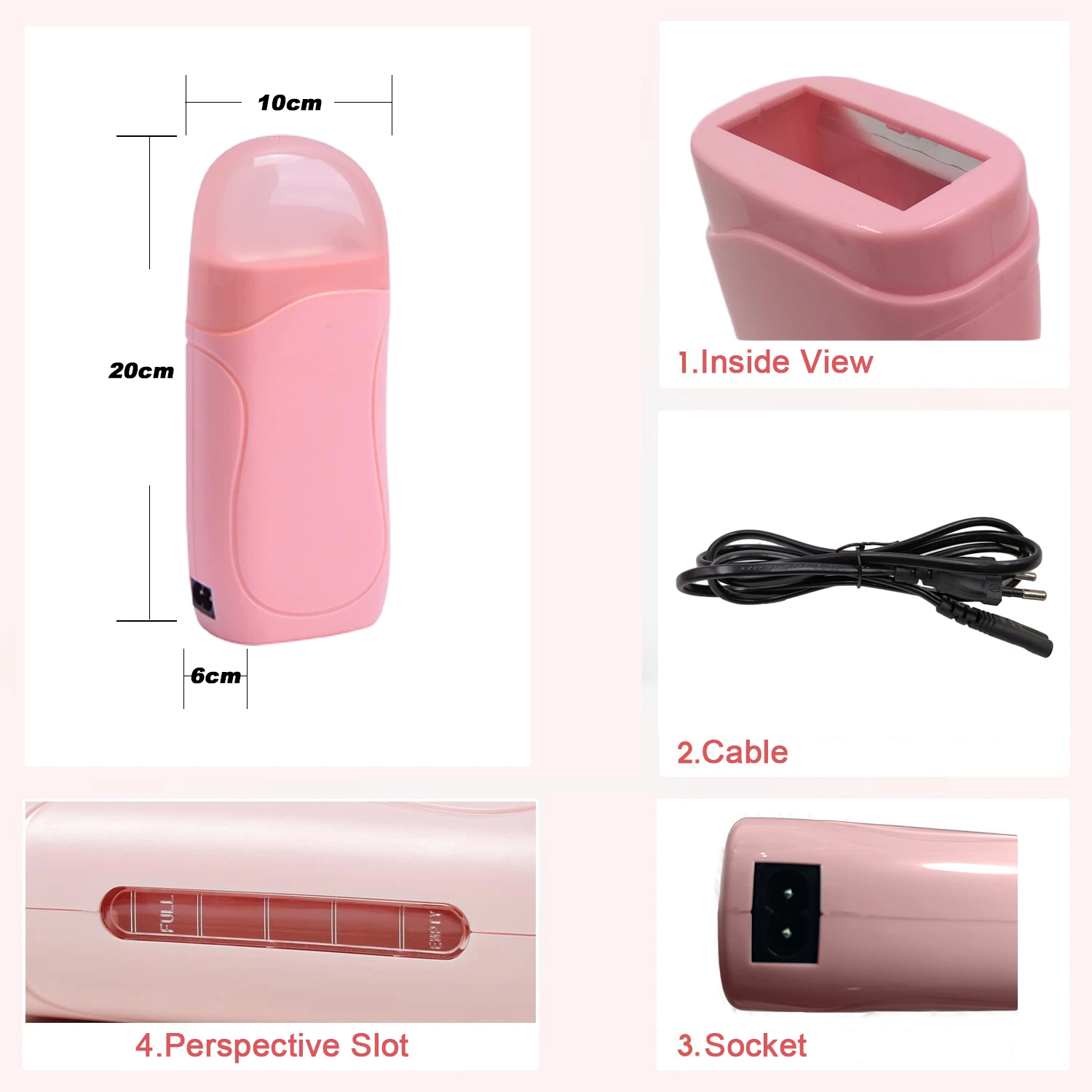 Wax Heater Roll on Hair Removal Single Roller Wax Machine Depilatory Heater