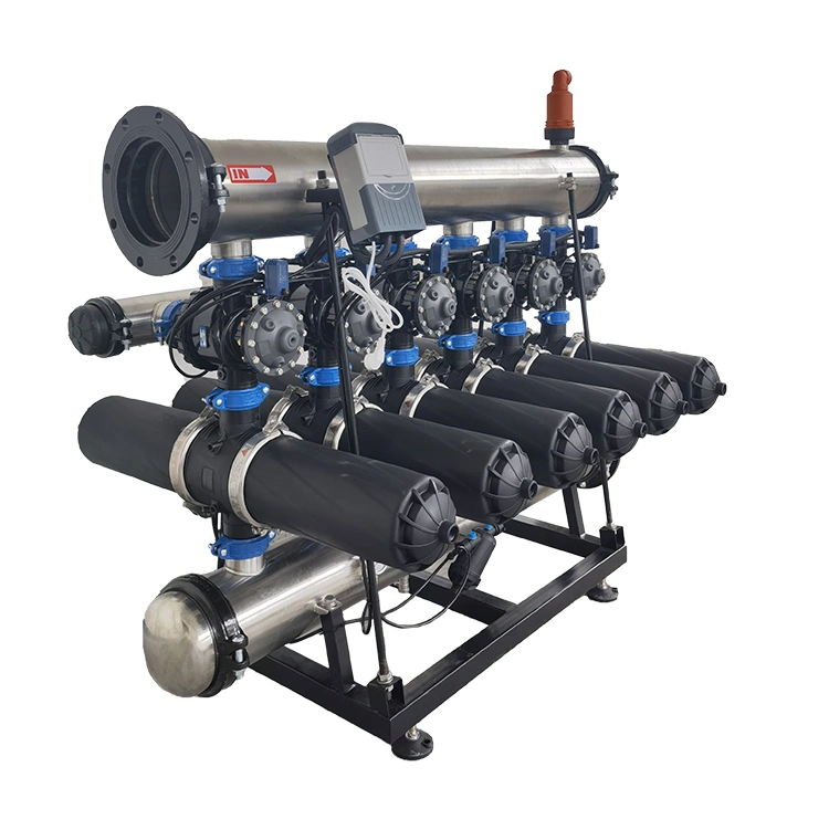 Modular Design 4 Unit Stainless Automatic Backwash Auto Disc Water Filtration System