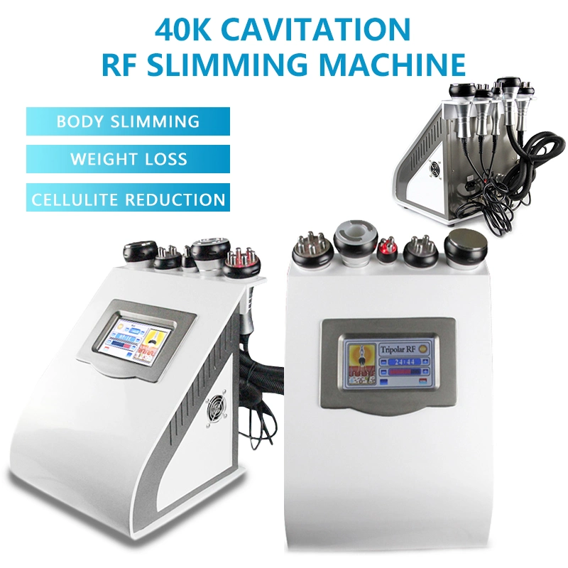 Computadora de mano 40K de RF la cavitación ultrasónica cuerpo adelgaza la máquina con sistema de RF cavitación corporal