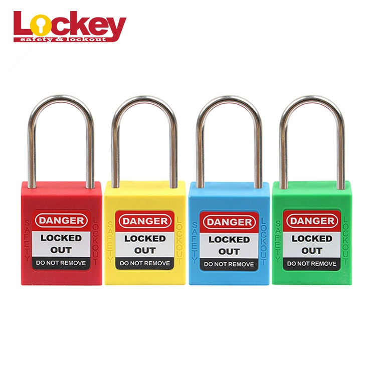 Seguridad Loto Lockey candado de acero inoxidable con coloridos cuerpos