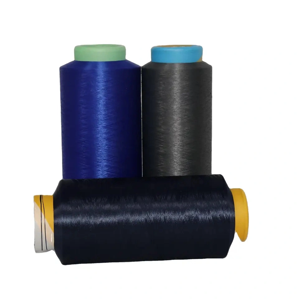 Covered Yarn Polyester Recycling DTY Stretch Silk Gray with Tc High Color Fastness AA Grade for Garment Fabric