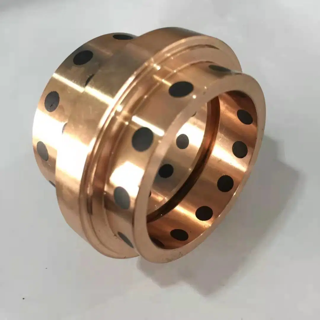 Graphite consécutifs de la machine en bronze de la bague de lubrification solide avec l'usinage CNC de faible tolérance à l'excellent rendement.