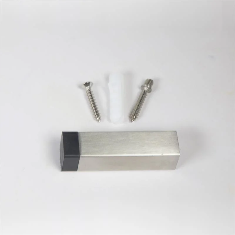Stainless Steel Door Stopper with Soft Rubber Tip for Bedroom/Kitchen