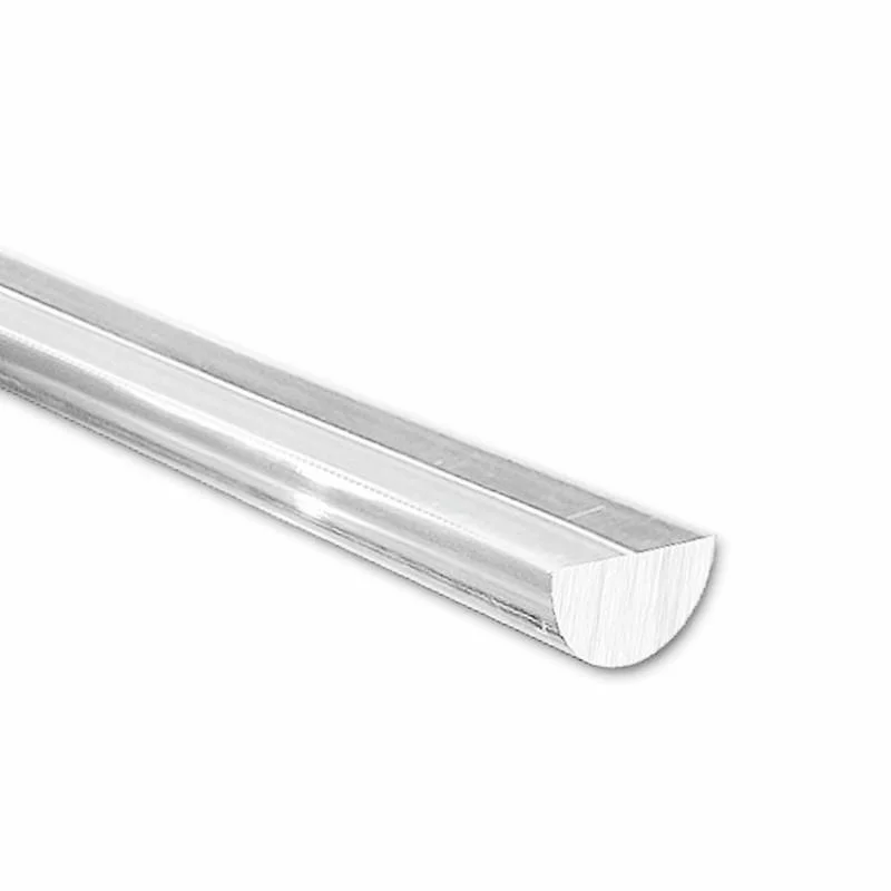 Half Round Quartz Rod Fused Quartz Glass Rod for Semiconductor