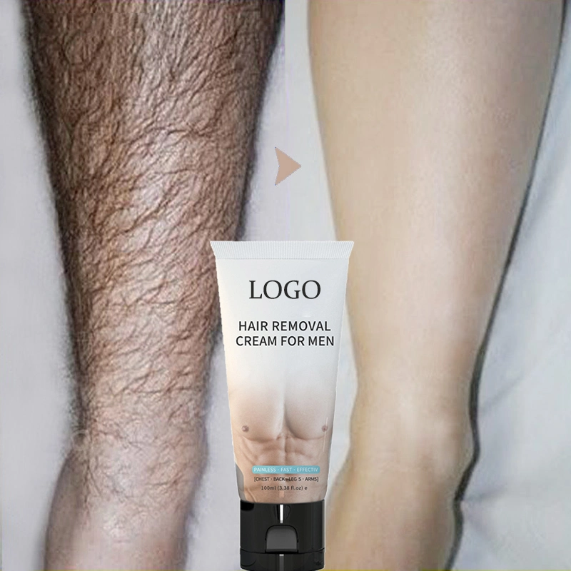 Травяная подмышка для ног Депилаторный крем Частная этикетка логотип безболезненный Крем для удаления волос для мужчин