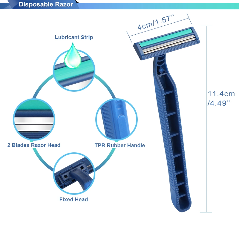 Cheap Razor Twin Blades Stainless Steel Disposable Razor