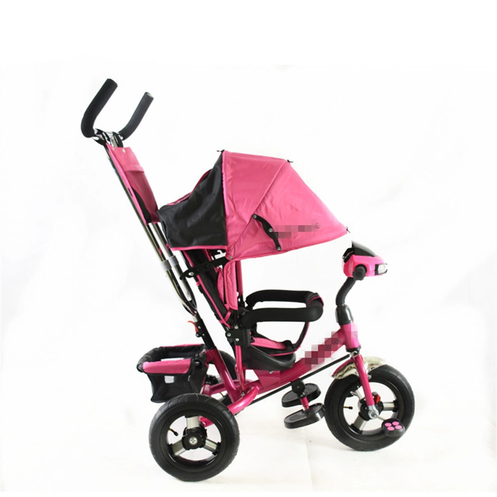 Los niños rosa rosa triciclo triciclo Kids partes de la Baby triciclo mayorista de la barra de empuje de los padres de niños de padres de tres ruedas de bicicleta Bebé