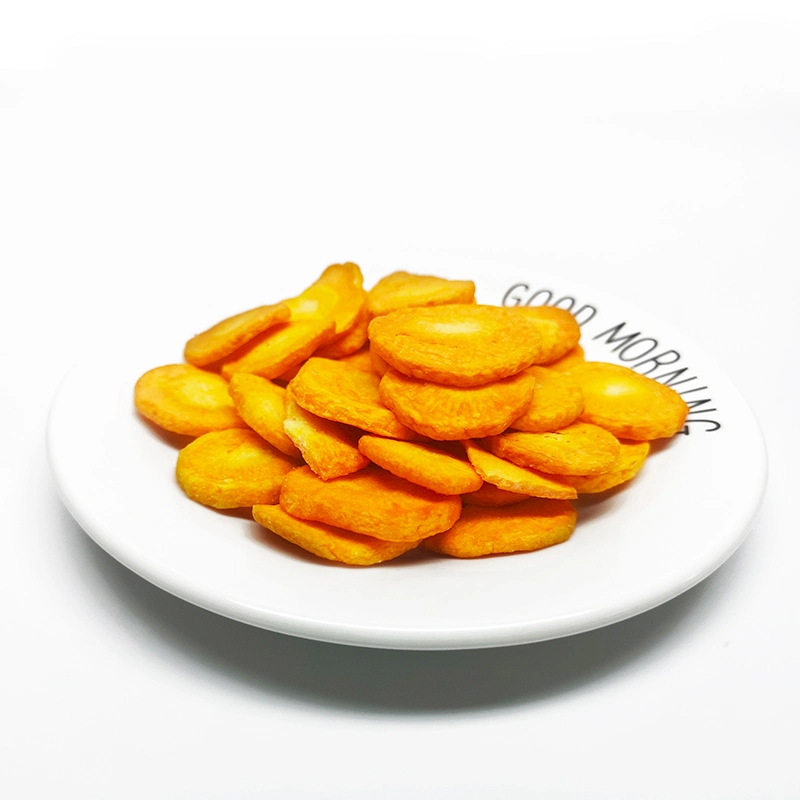 China Proveedor de alimentos 100% natural y fresco aroma de hojuelas fritas vacío Chips de zanahoria