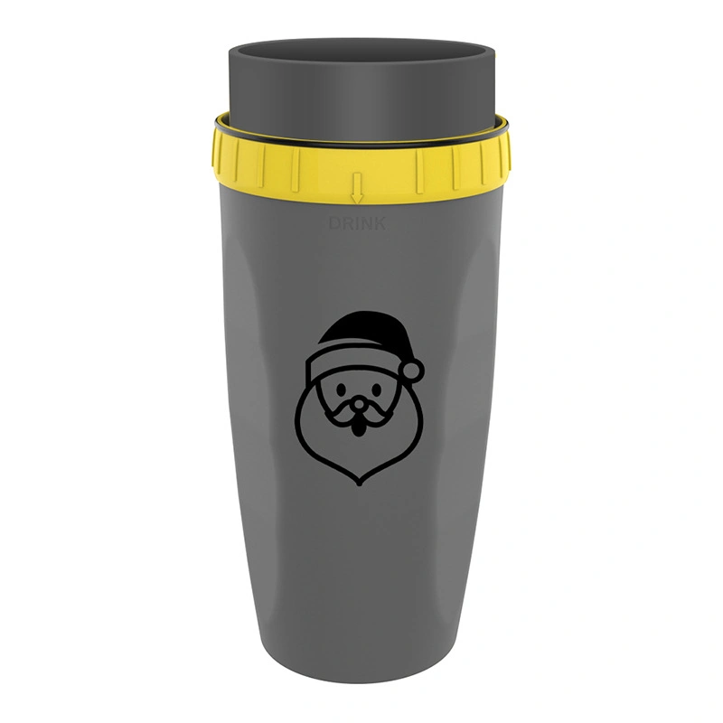 Lidless Neolid Twizz Abertura xícara de café caneca com palha de silicone à prova de vazamento Tiktok duplo e painéis de plástico de torção revolucionário caneca de Viagem