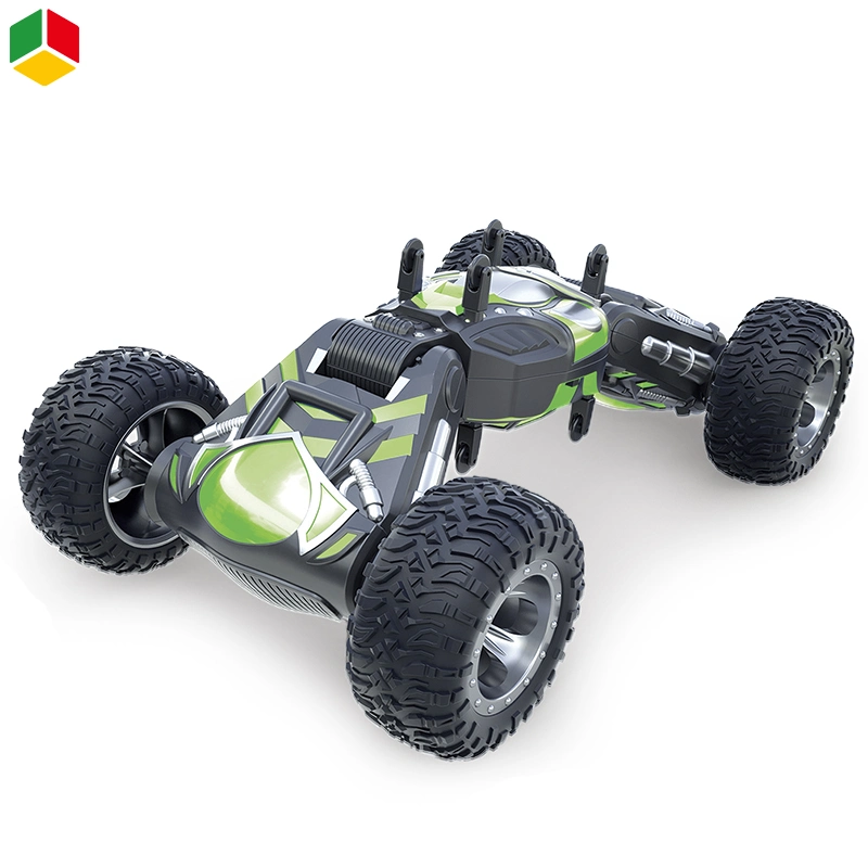 QS 2.4G Simulation Electric 1/6 Radio Control Double Side Climbing Telescopic off Road 4X4 Big Size RC Drift Stunt Remote Control Car Toys Vehicle with Light