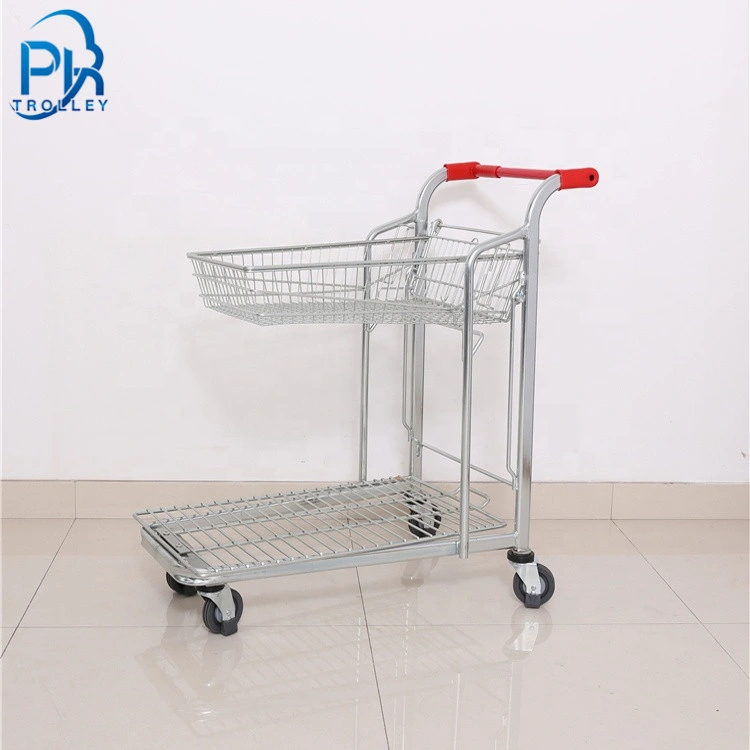 Flat Trolley Supermarket Supplier Supermarket Shelf Hanfolding Shopping Cart Handling Equipment