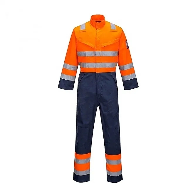 High quality/High cost performance  Industrial Men's Uniform Workwear Hi-Vis Coverall Boiler Suit with Reflective