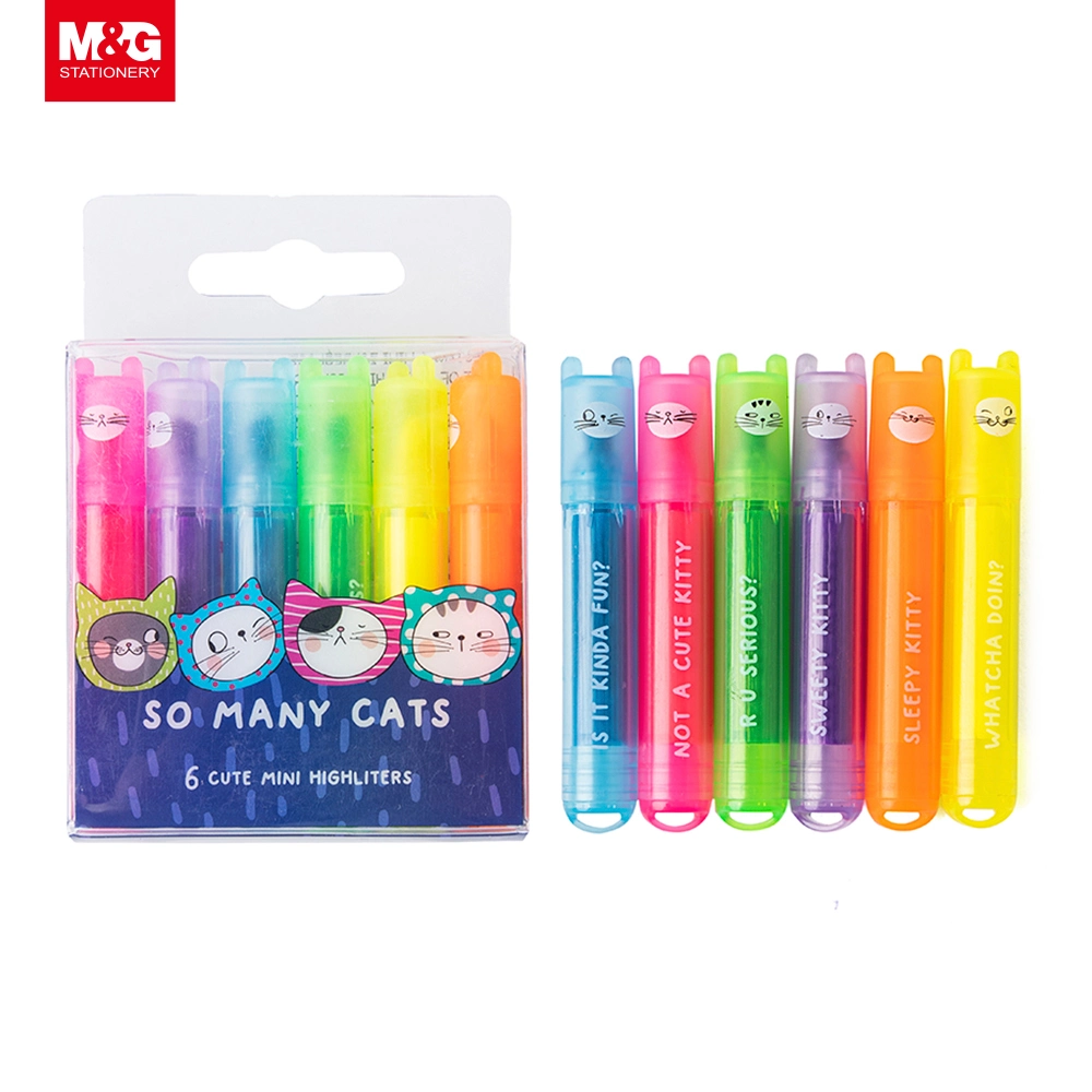 M&amp;G 6 Color Fruit Scented Mini marcador para estudiante